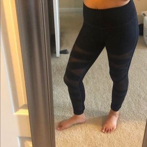 Lululemon sexy black mesh leggings